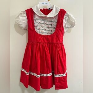 Vintage Red and White Kids Dress
